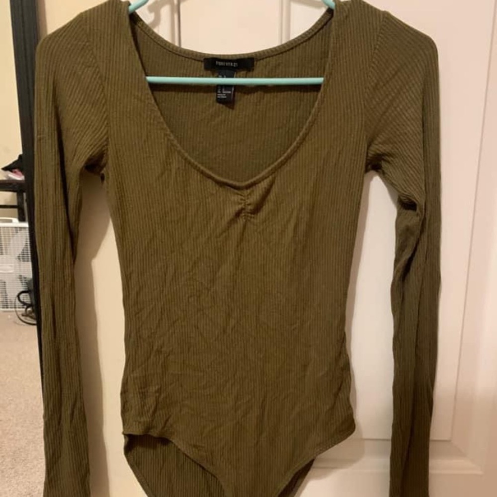 Forever 21 Olive Green Body Suit Size S